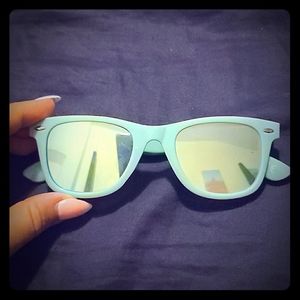 Turquoise Mirror Sunglasses